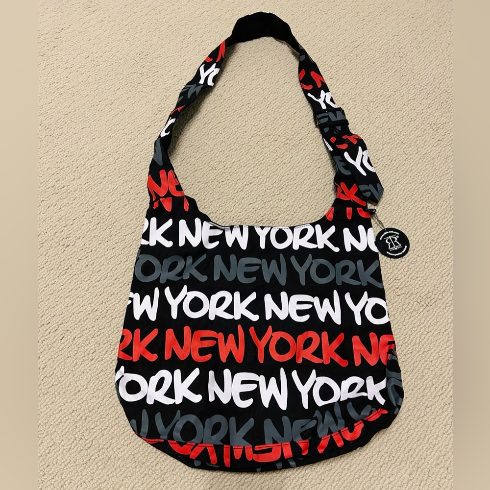 Robin Ruth Black, Red, and Gray New York Tote Bag